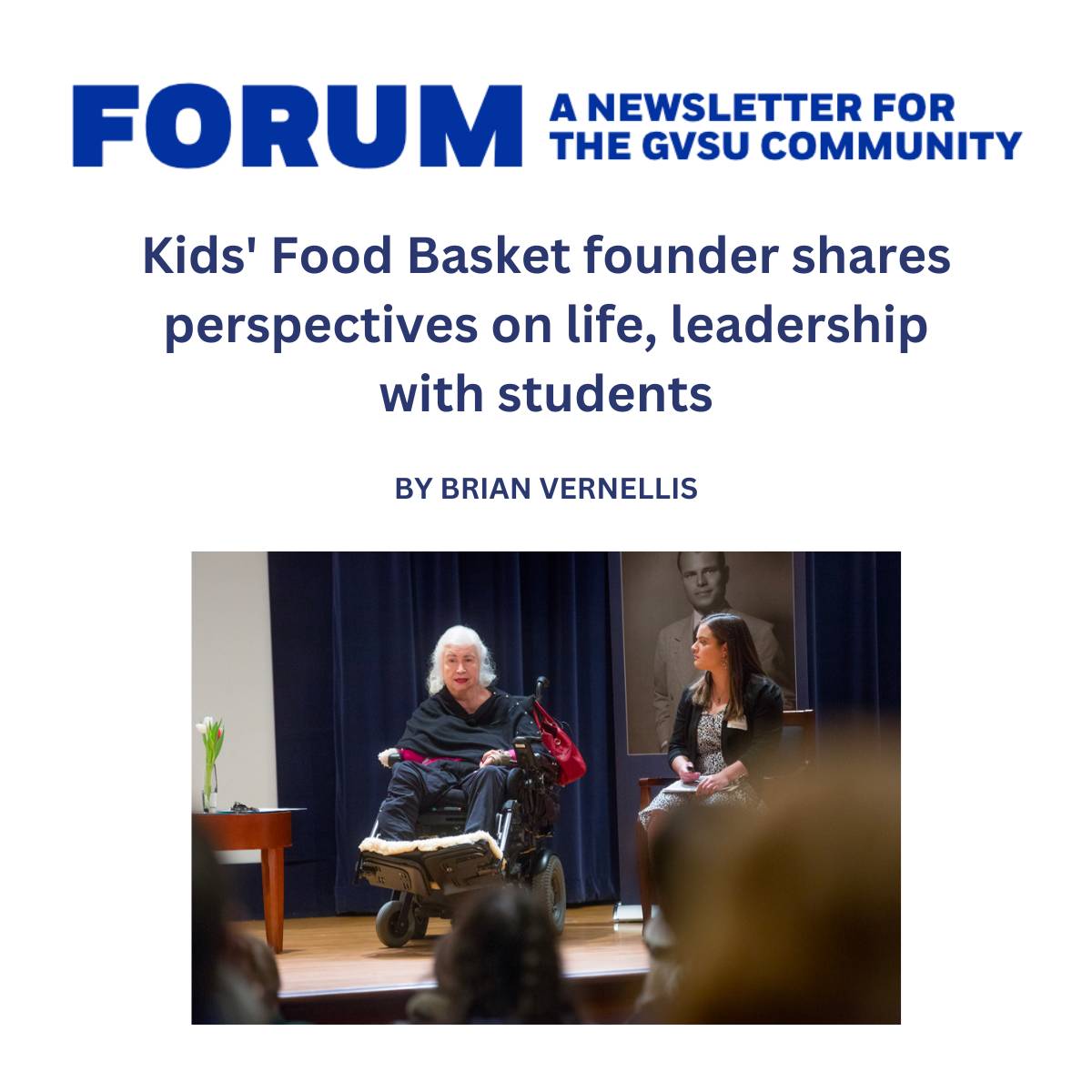 Mary K. Hoodhood speaks at Wheelhouse Talk - Forum